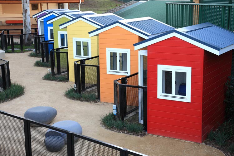 Landscape architecture pet houses at RSPCA