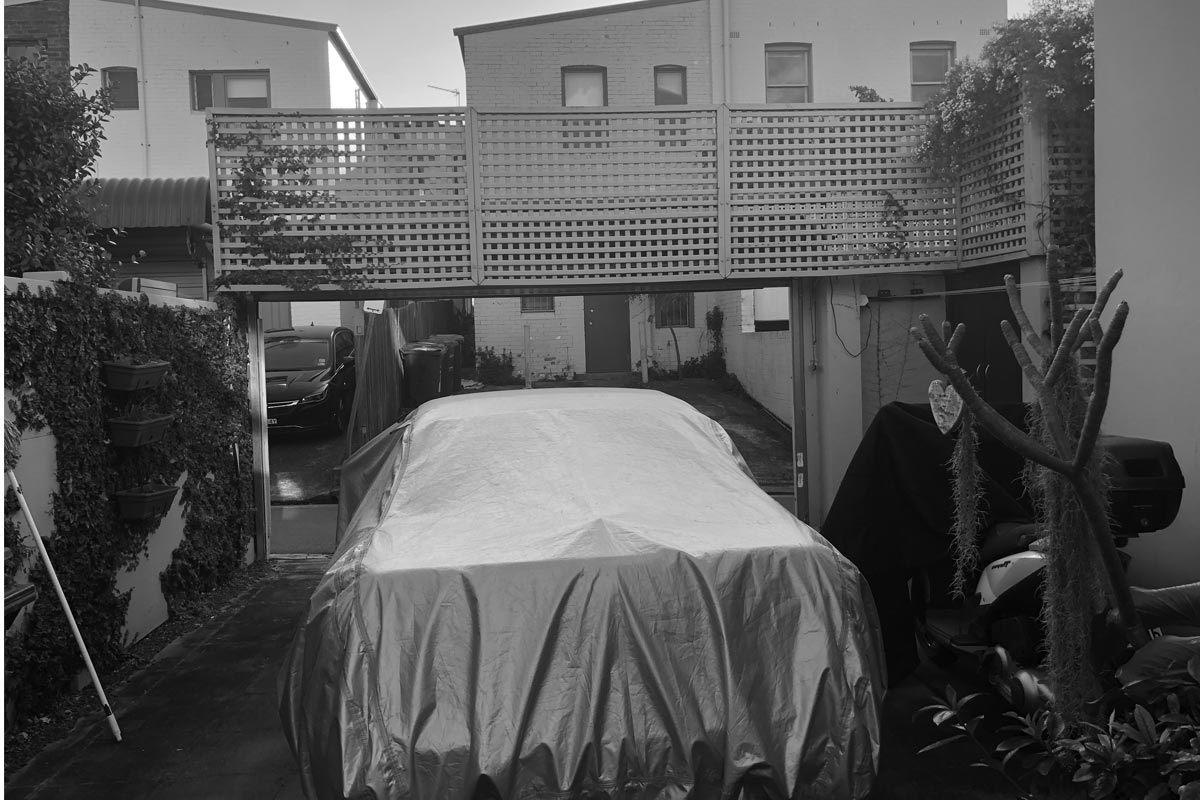 Before image of the rear garden