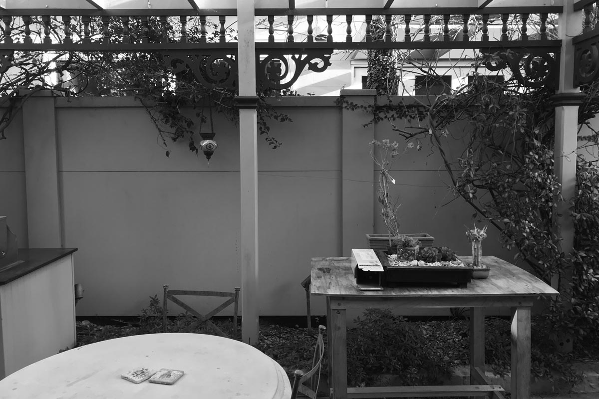 Before image of the rear garden