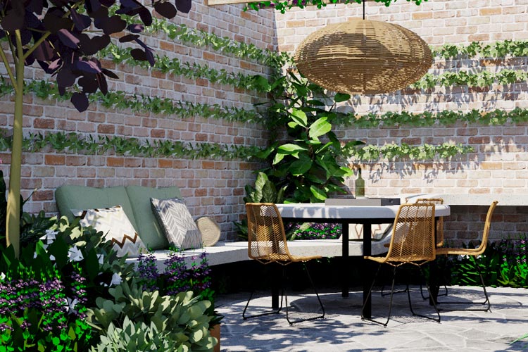 Casual dining in the former shed