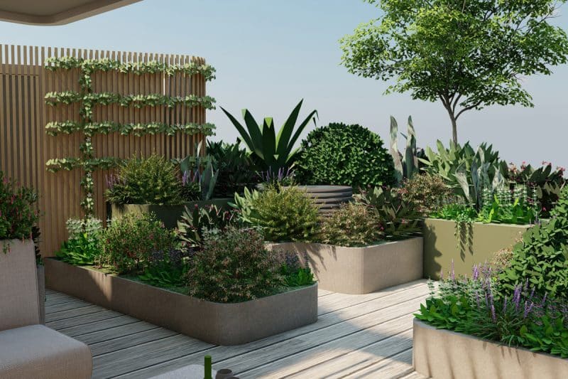 Scenic Penthouse Garden - In Progress | OUTHOUSE design - Private Penthouse With Exquisite Garden