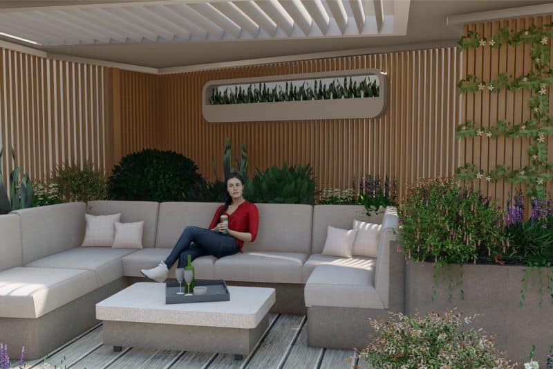 View of Scenic Penthouse Garden - In Progress | OUTHOUSE design